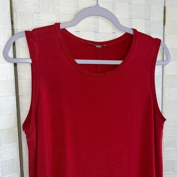 Lilla P Women’s High Neck Swing Dress Size Medium Side Slit Sleeveless Flowy - Picture 3 of 12